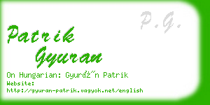 patrik gyuran business card